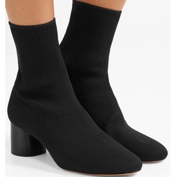 Vince Tasha Rib-Knit Cylinder Heel Sock Booties - Picture 1 of 7
